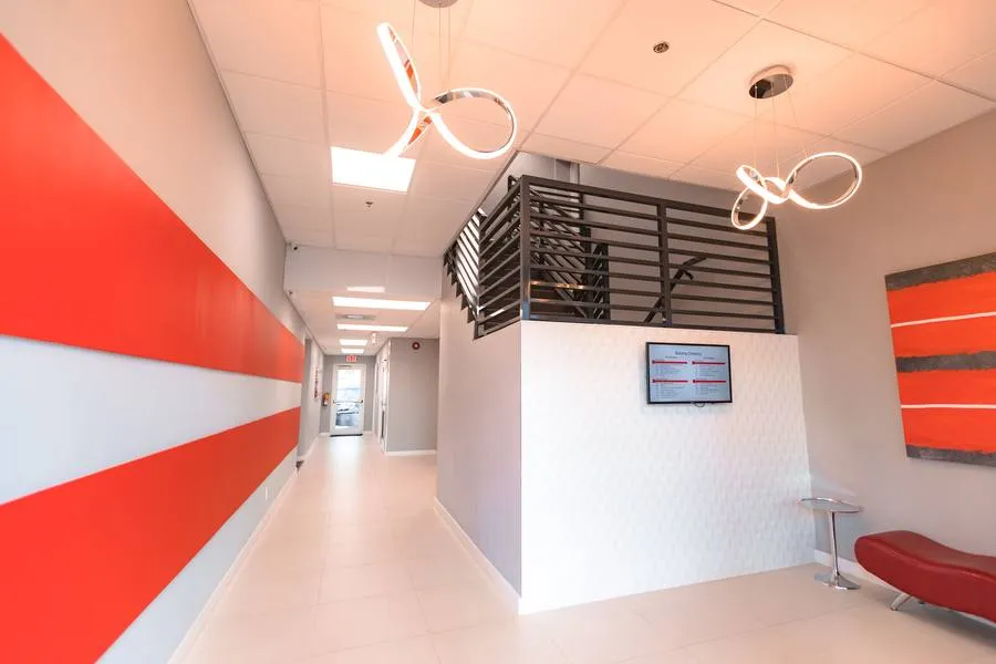 Floranada lobby staircase after renovation