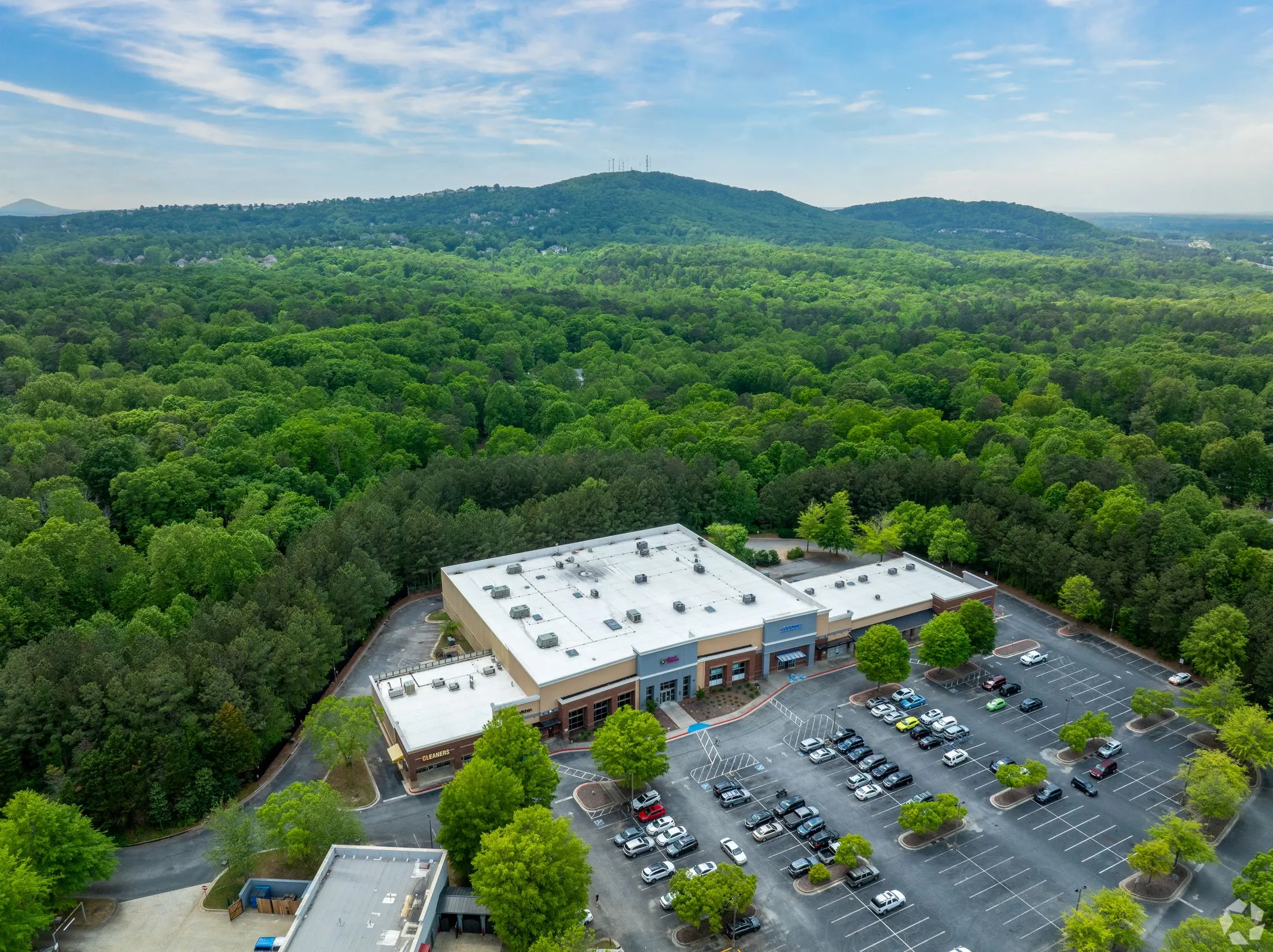 Indian Creek Plaza aerial, Roswell, GA